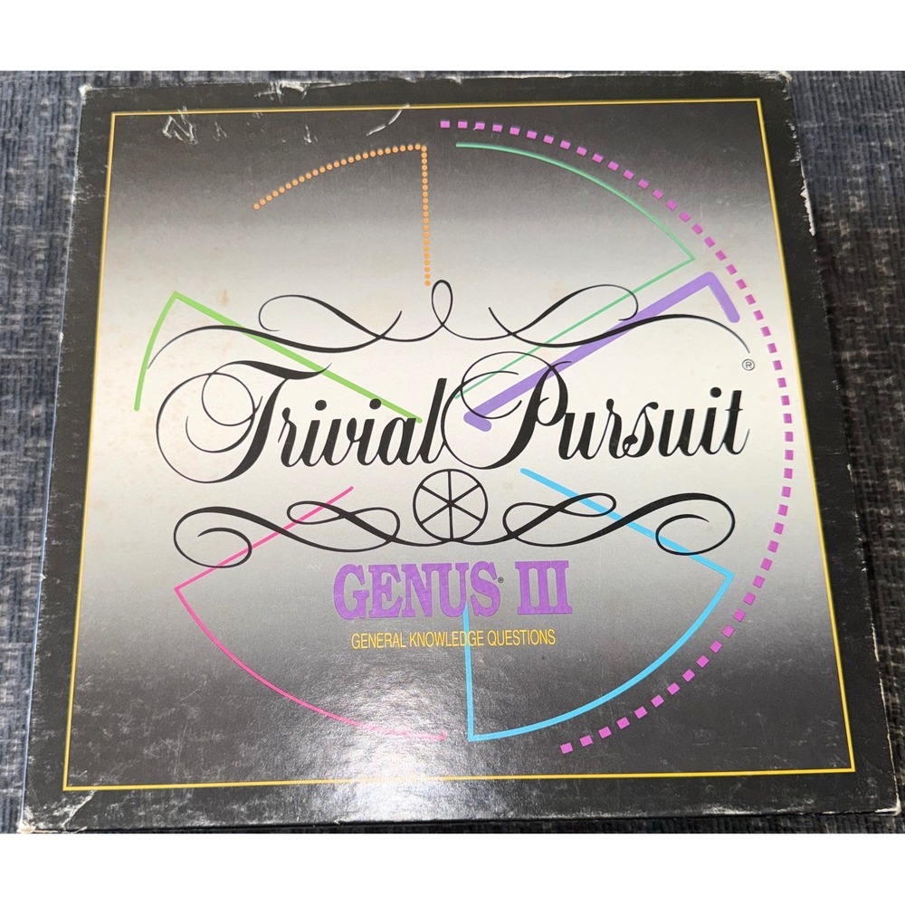 Parker Brothers Trivial Pursuit Genus III Board Game Adult Good 1996 46037